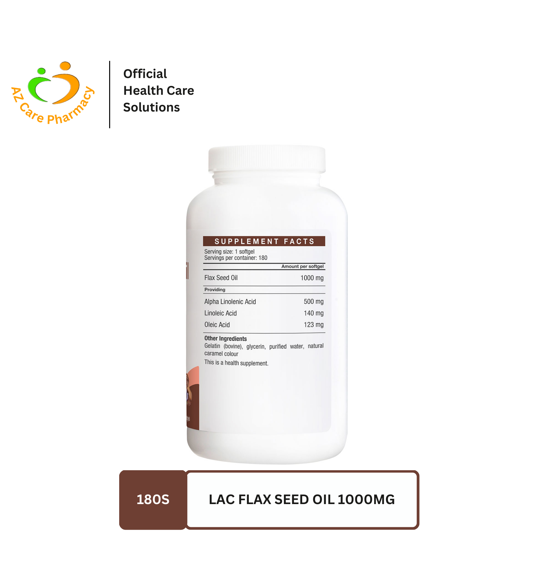 LAC Flax Seed Oil 1000mg Softgel 180s - Image 4