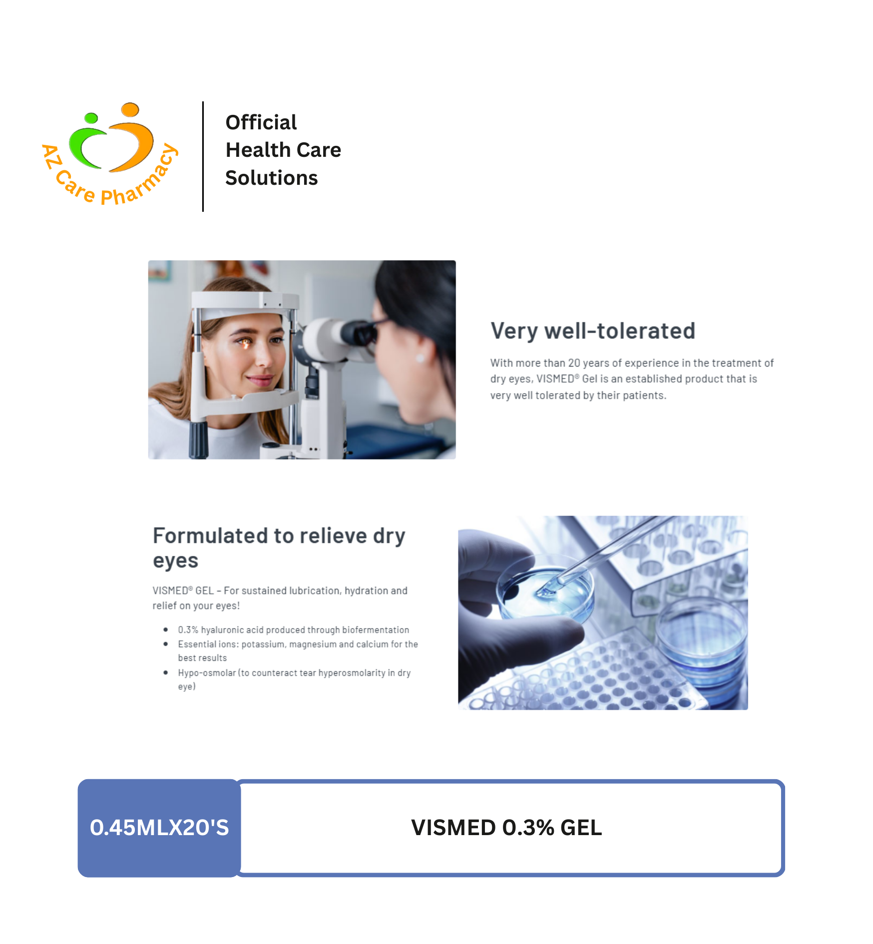 Vismed® 0.3% Gel 0.45ml x20s - Image 4