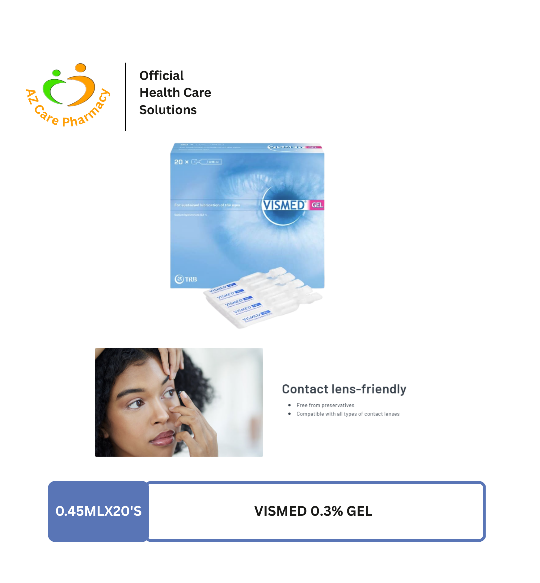 Vismed® 0.3% Gel 0.45ml x20s - Image 3