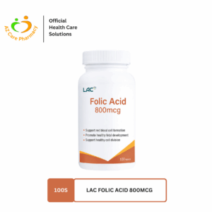 LAC Folic Acid 800mcg Tabs 100s