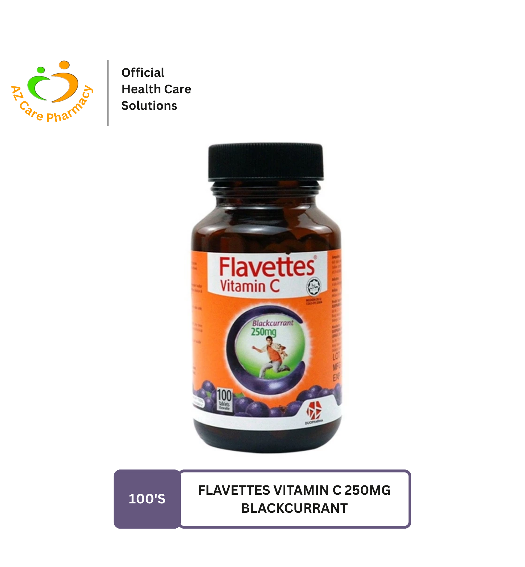 Flavettes Vitamin C 250mg Blackcurrant 100s - Image 3