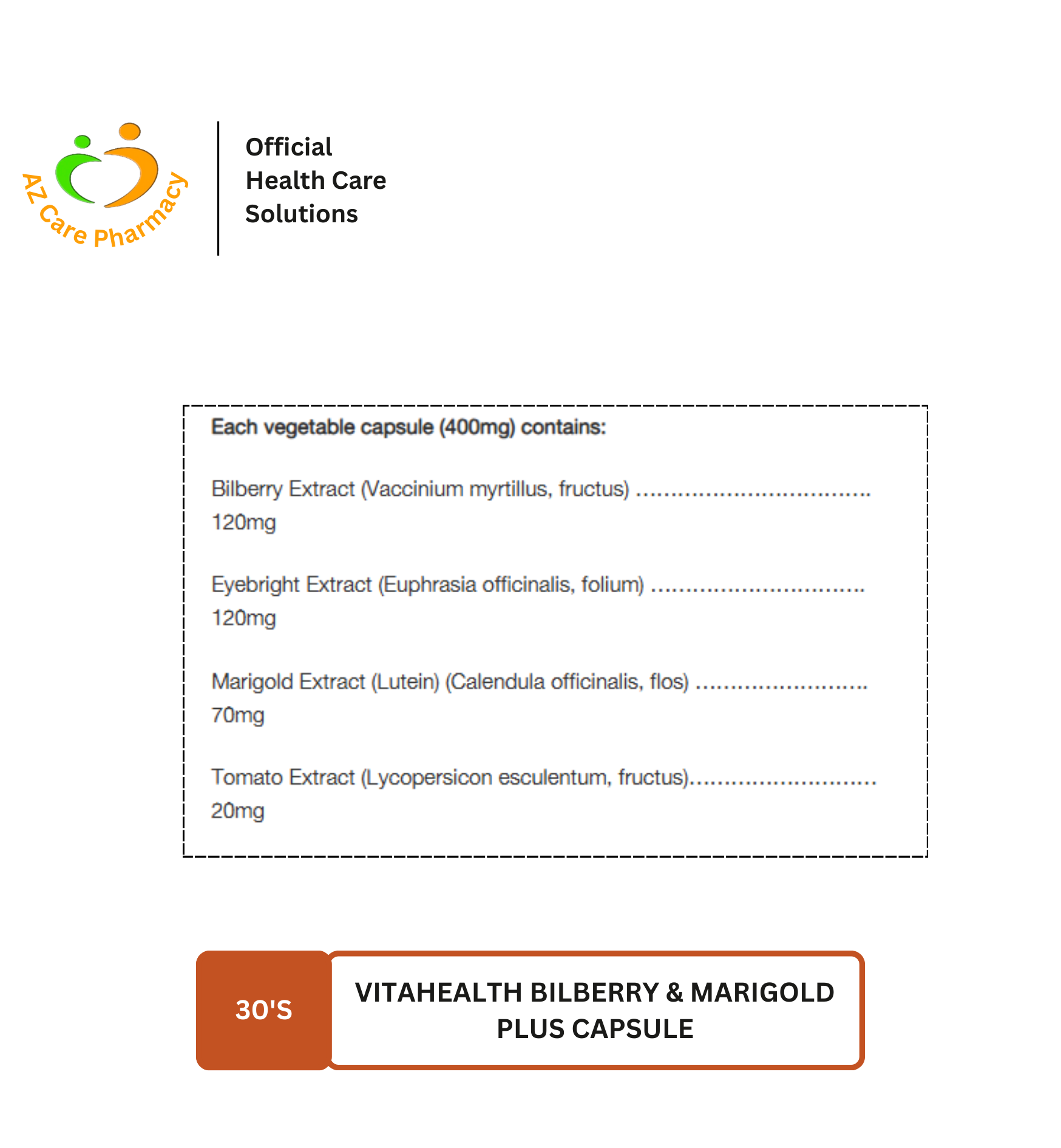 Vitahealth Bilberry & Marigold Plus Capsule 30s - Image 4