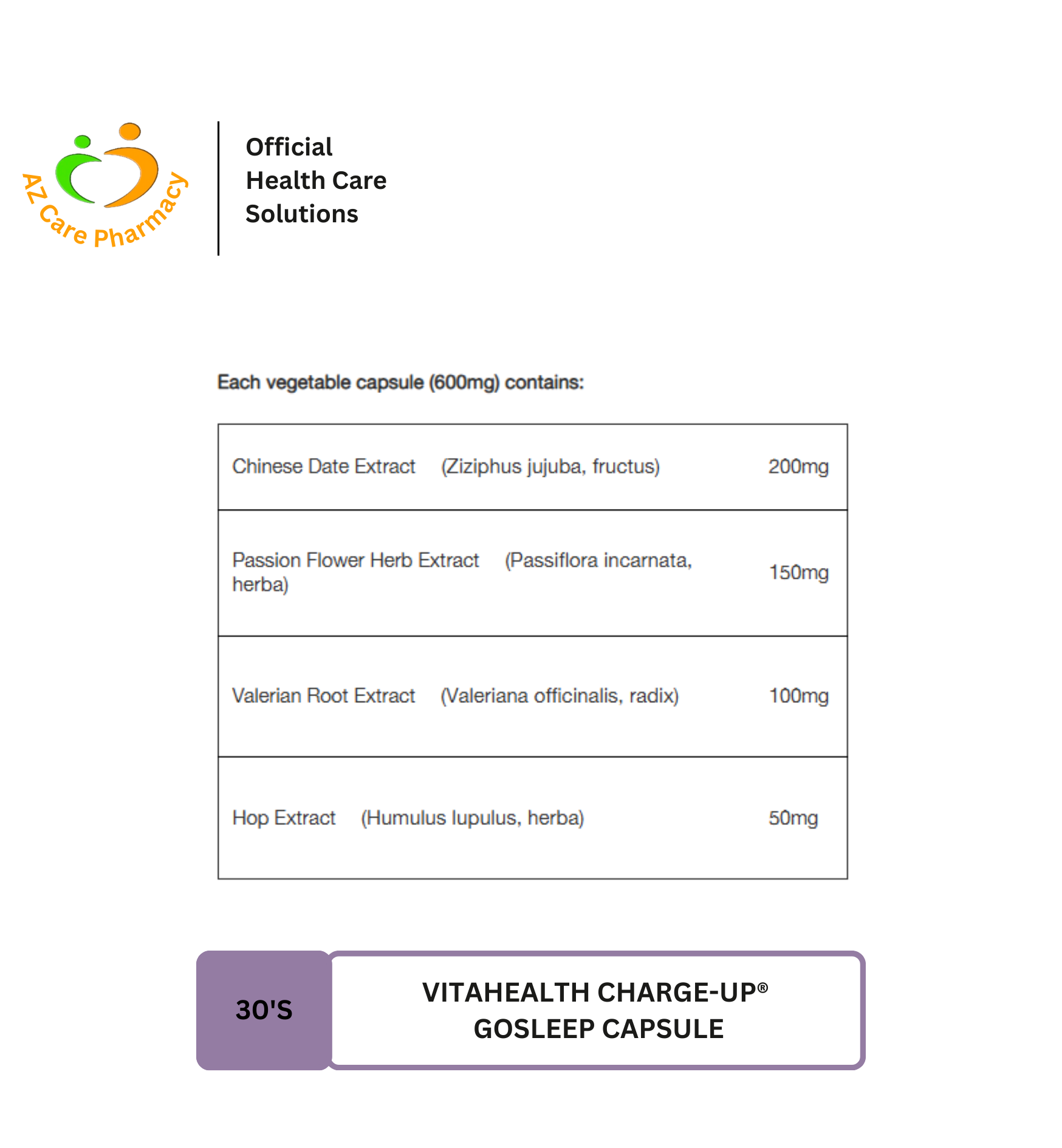 Vitahealth Charge-Up® GoSleep Capsule 30s - Image 3