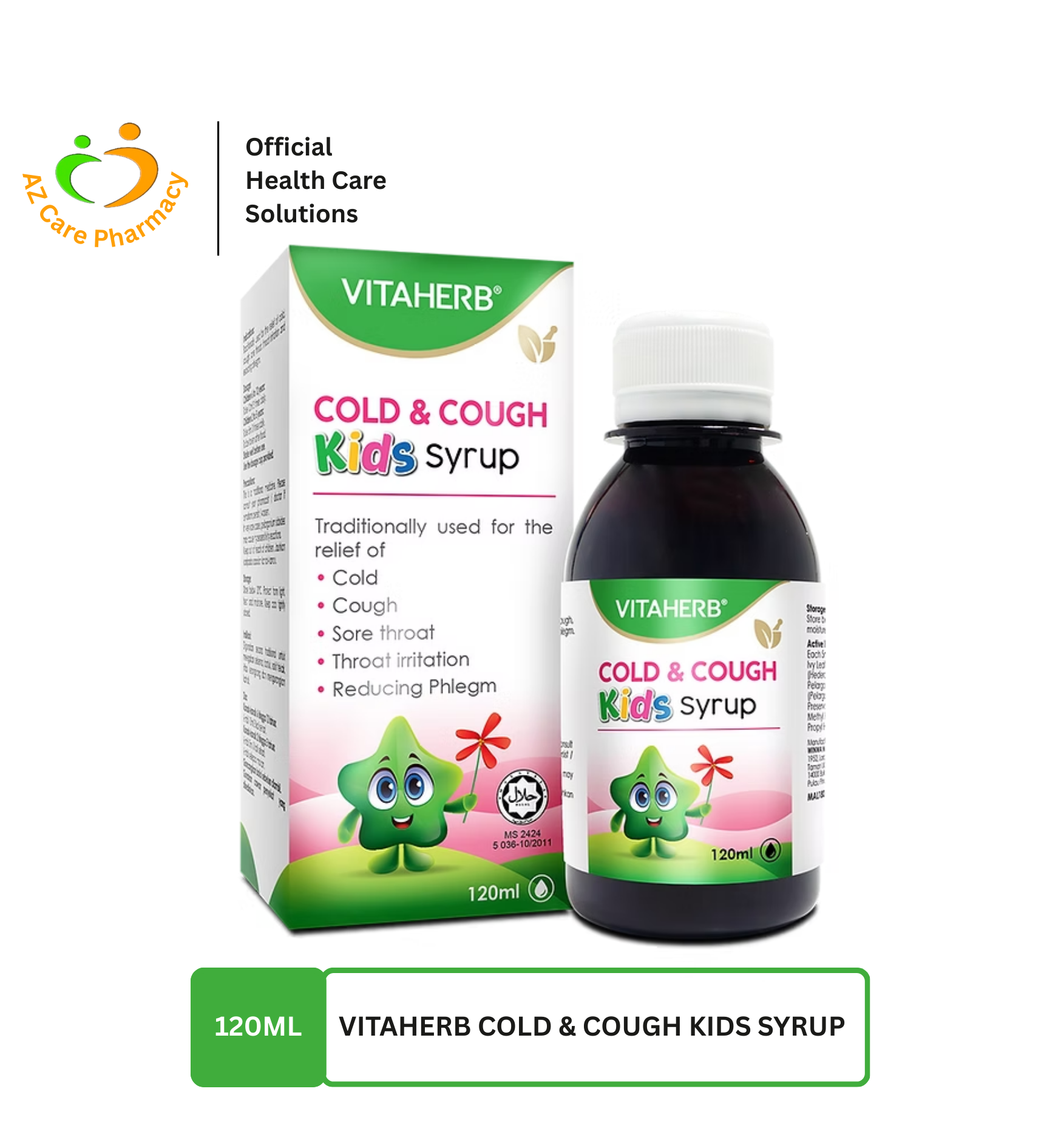Vitaherb Cold & Cough Kids Syrup 120ml