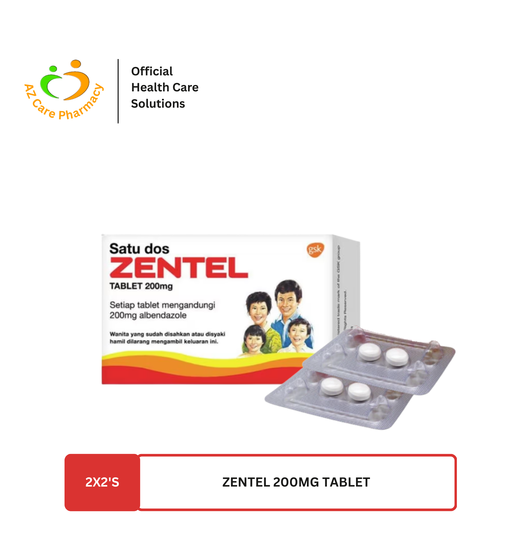 Zentel 200mg 2x2s - Image 2