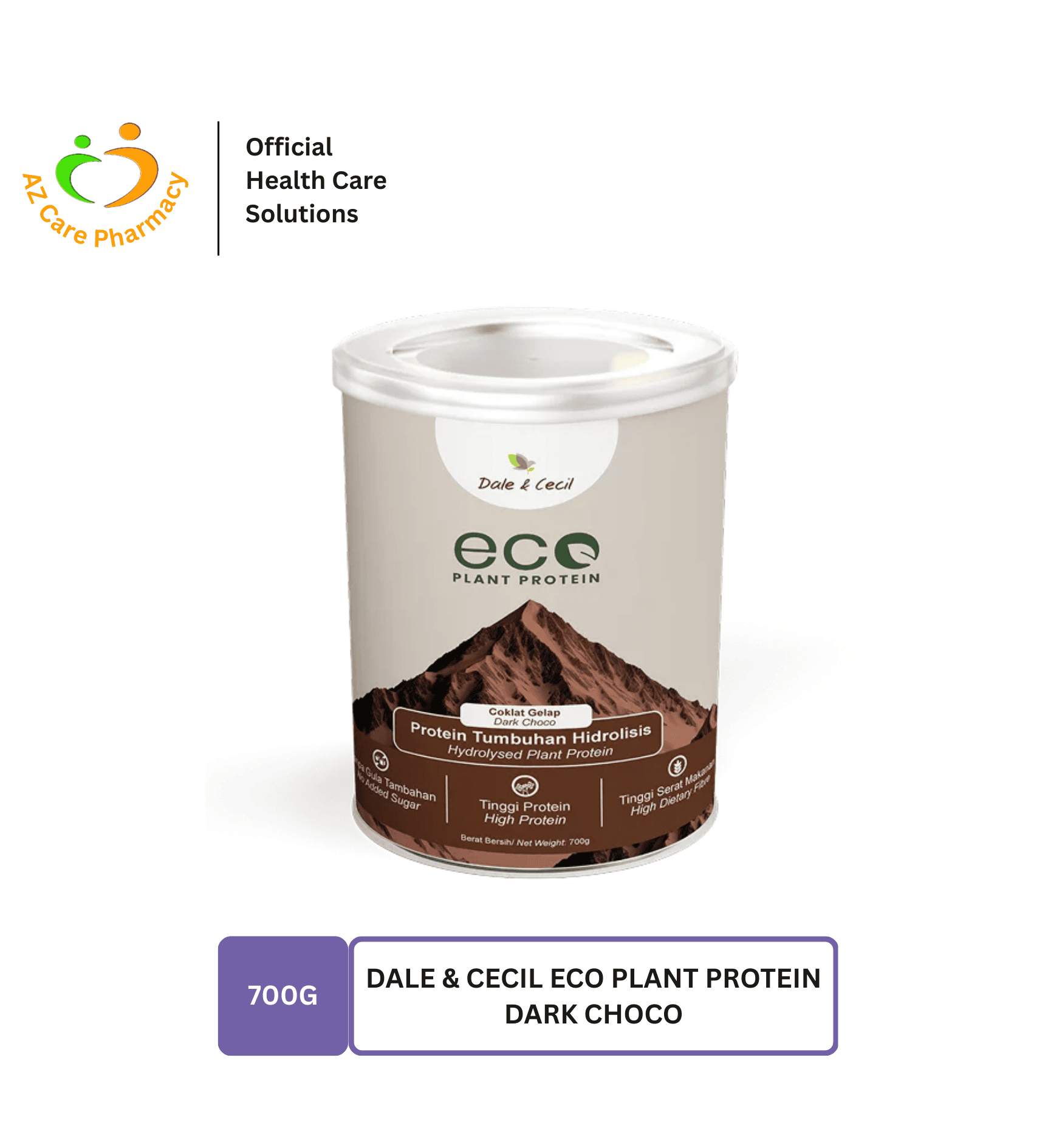 Dale & Cecil Eco Plant Protein Dark Choco 700g