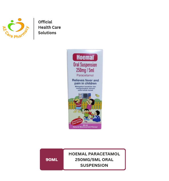 Hoemal Paracetamol 250mg/5ml oral Suspension 90ml