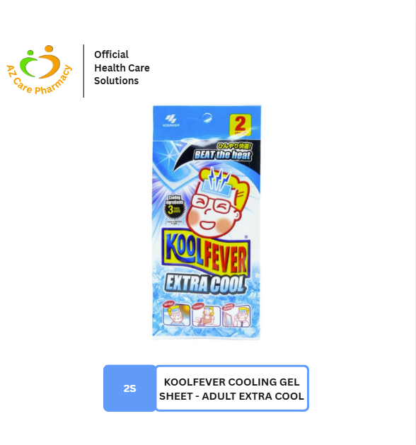 Kool Fever Cooling Gel Sheet - Adult Extra Cool 2s