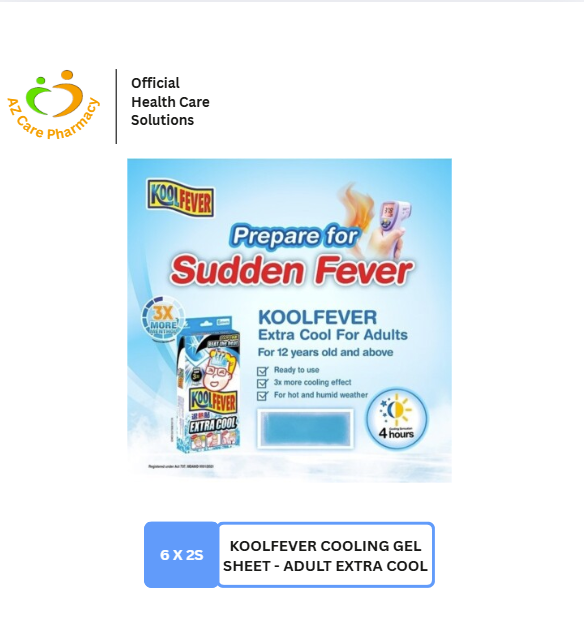 Kool Fever Cooling Gel Sheet - Adult Extra Cool 6x2s - Image 2