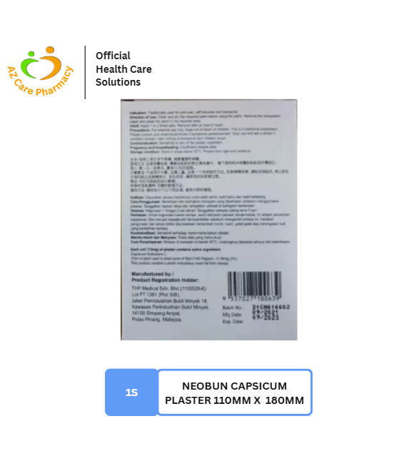 Neobun Capsicum Plaster 110mm x 180mm - Image 2
