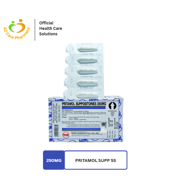 Pritamol Supp 250mg 5s