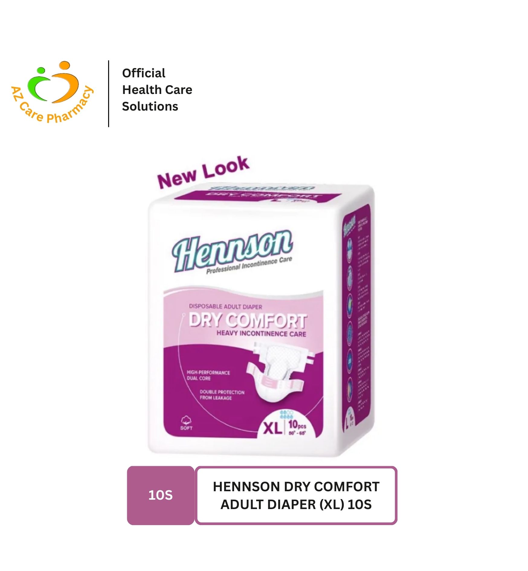 Hennson Dry Comfort Adult Diaper (L) 10s - Image 4