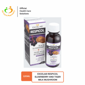 Excelab Respicol Elderberry and Tiger Milk Mushroom 120ML
