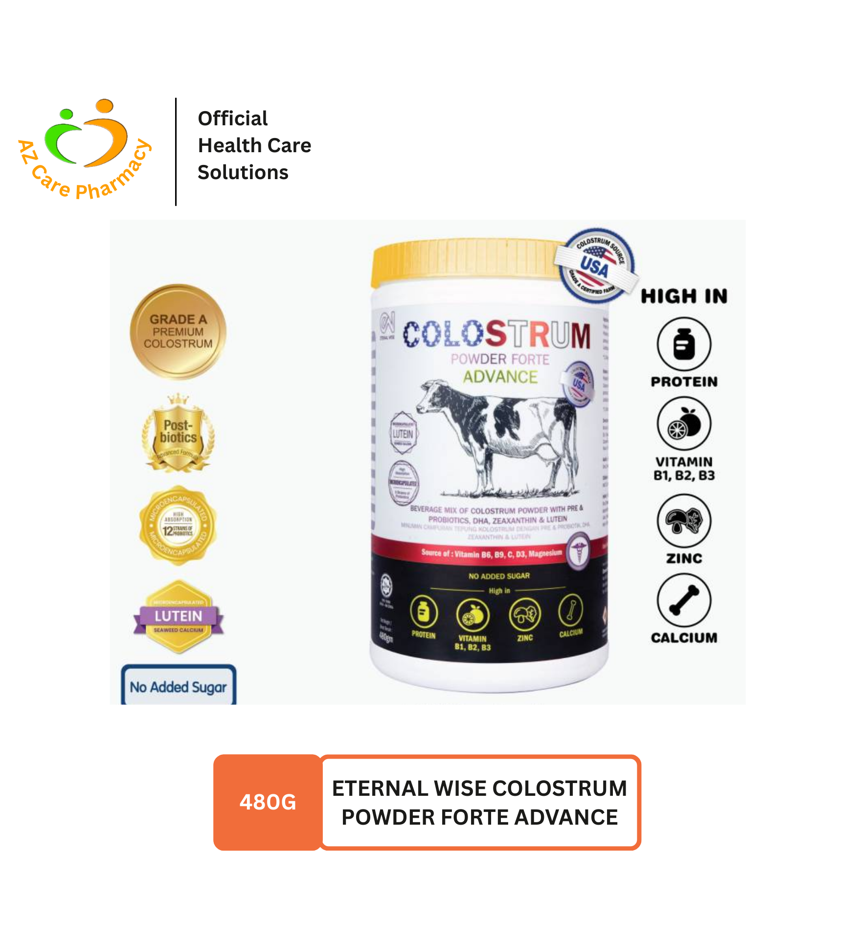 Eternal Wise Colostrum Powder Forte Advance 480G - Image 3