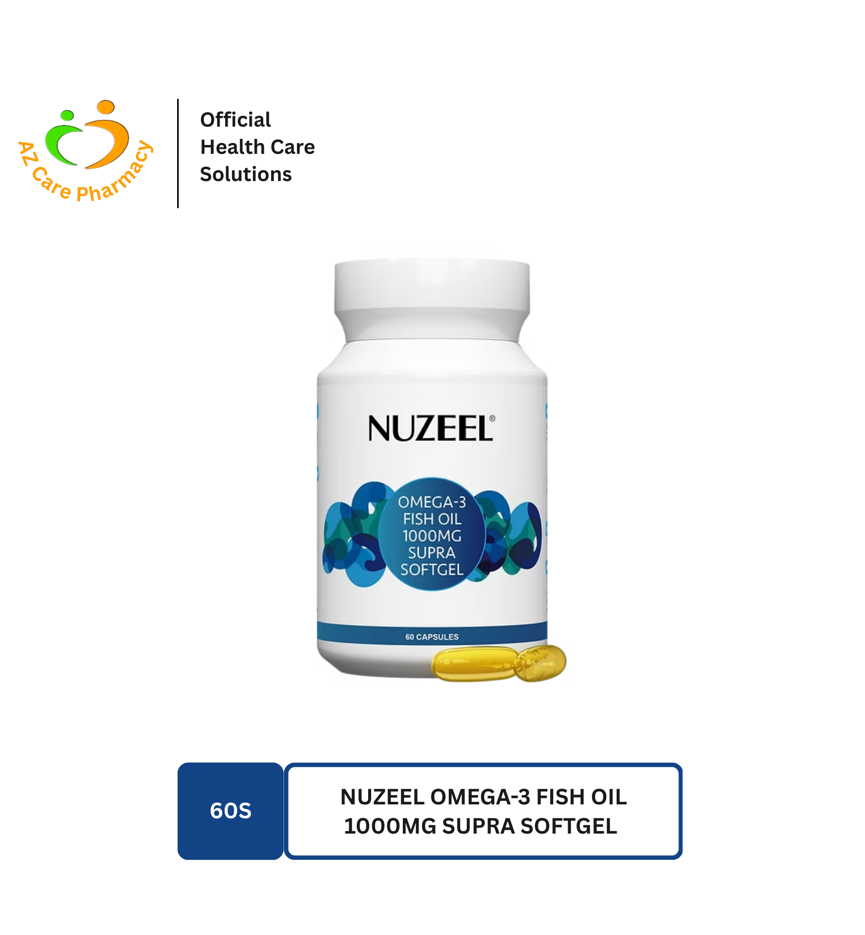 Nuzeel Omega-3 Fish Oil 1000mg Supra Softgel 60S