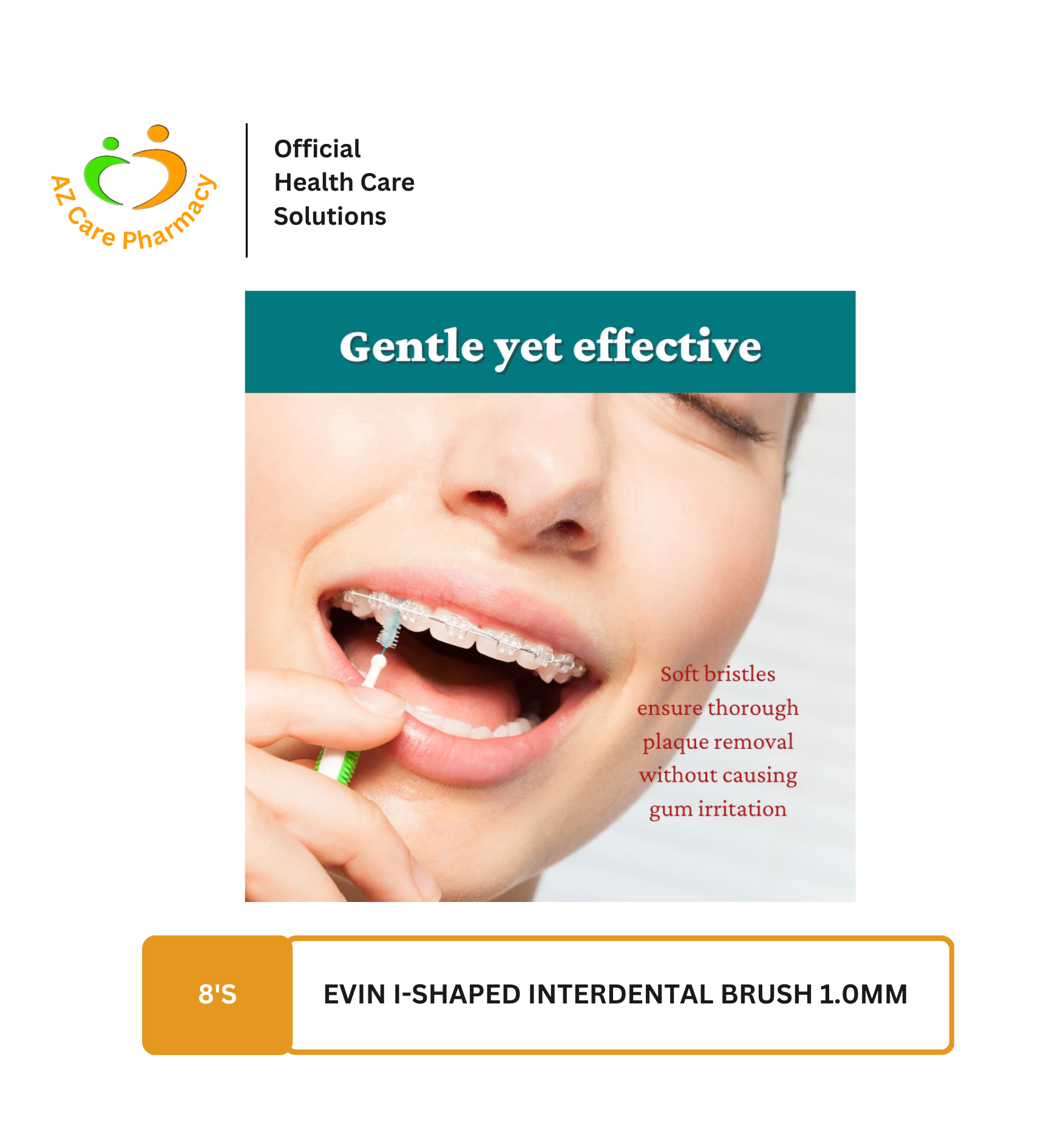 Evin I-Shaped Interdental Brush 1.0MM 8s - Image 5