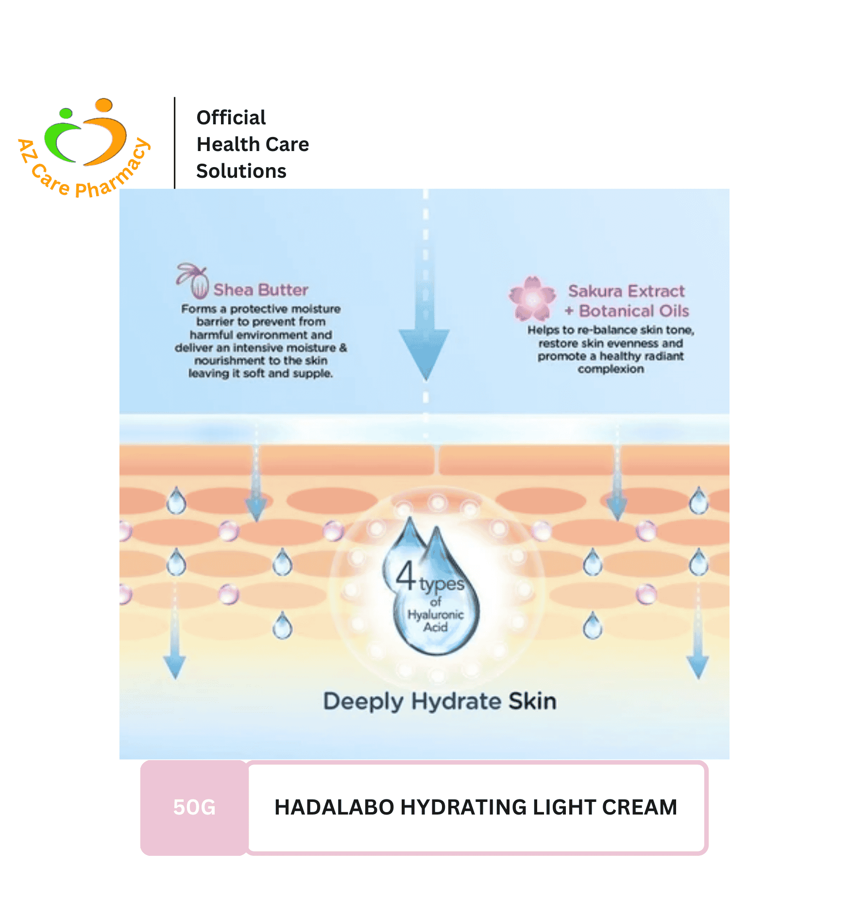 Hadalabo Hydrating Light Cream 50g - Image 4