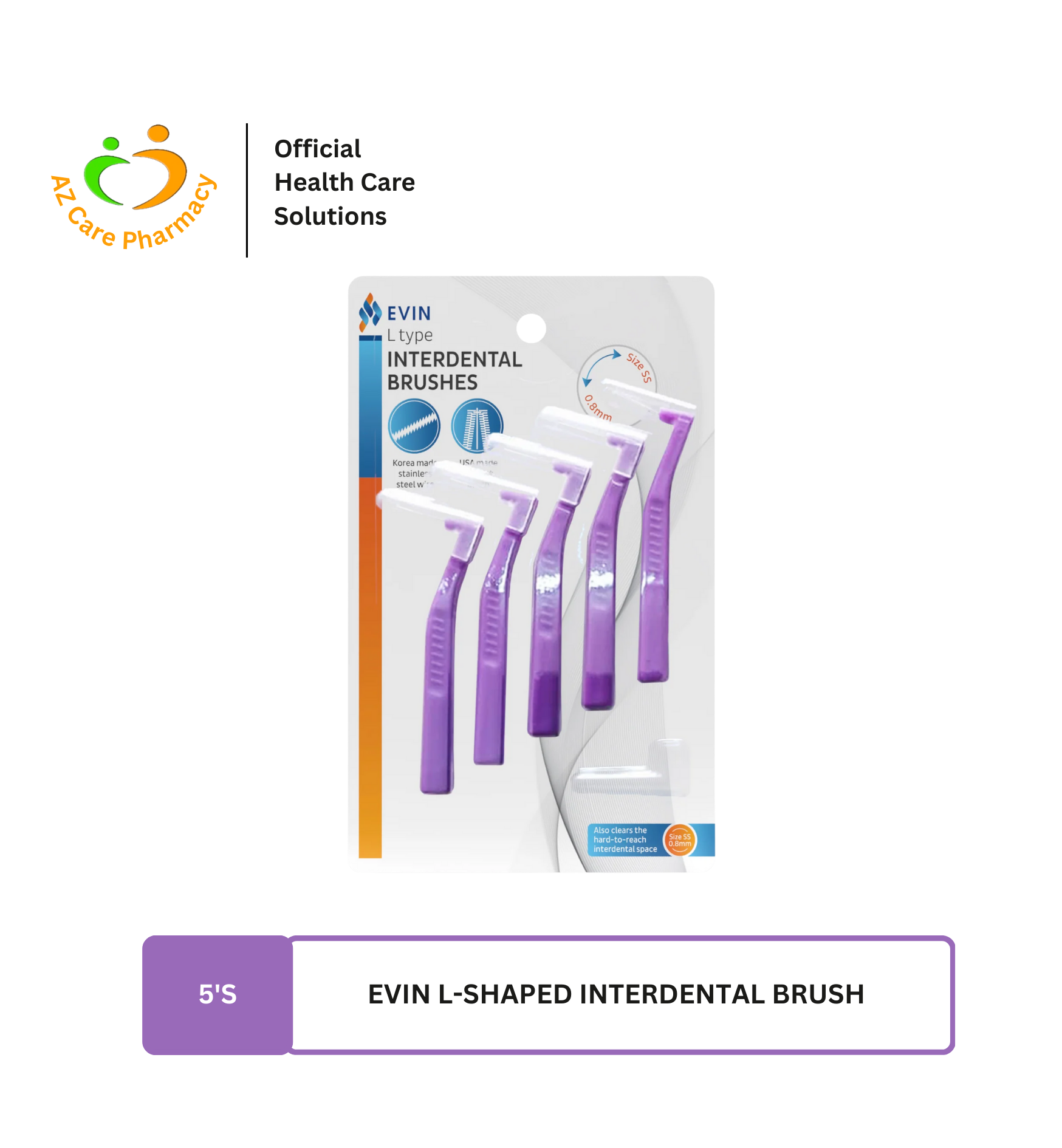Evin L-Shaped Interdental Brush 5s