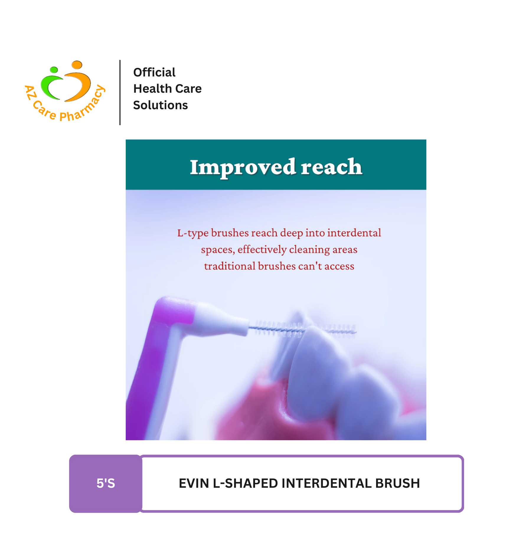 Evin L-Shaped Interdental Brush 5s - Image 4