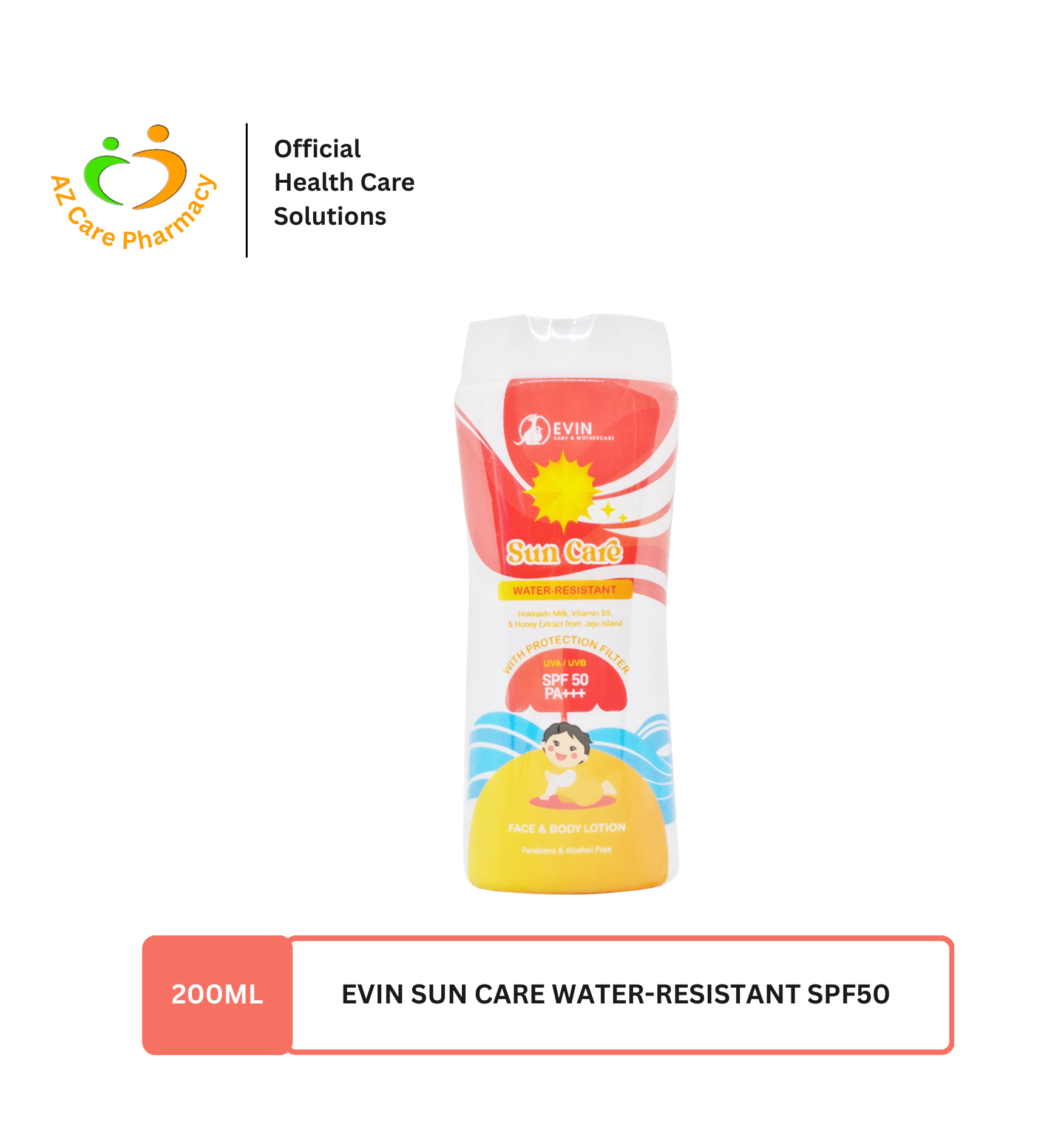 Evin Sun Care Water-Resistant SPF50 250ml
