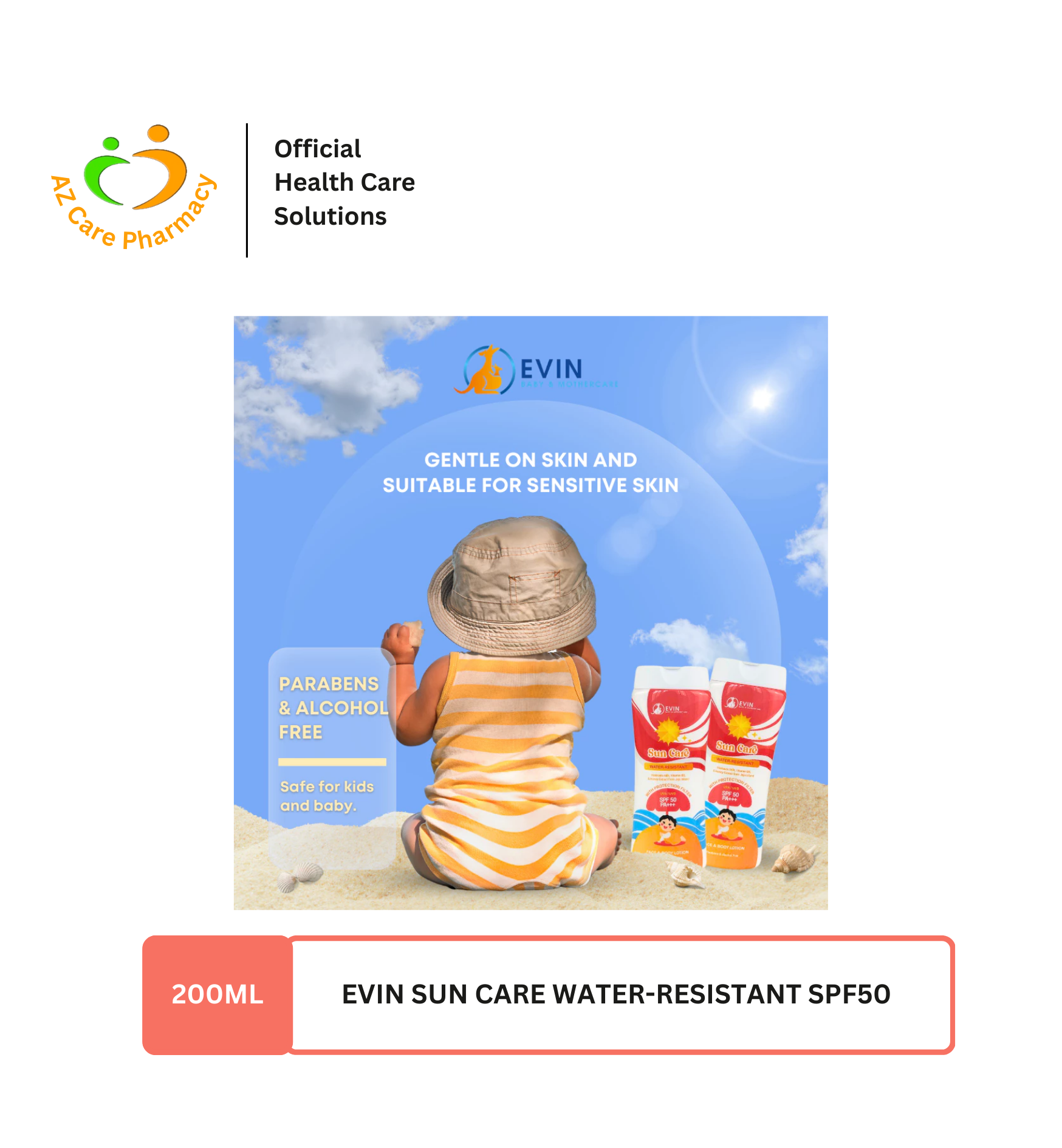 Evin Sun Care Water-Resistant SPF50 250ml - Image 3