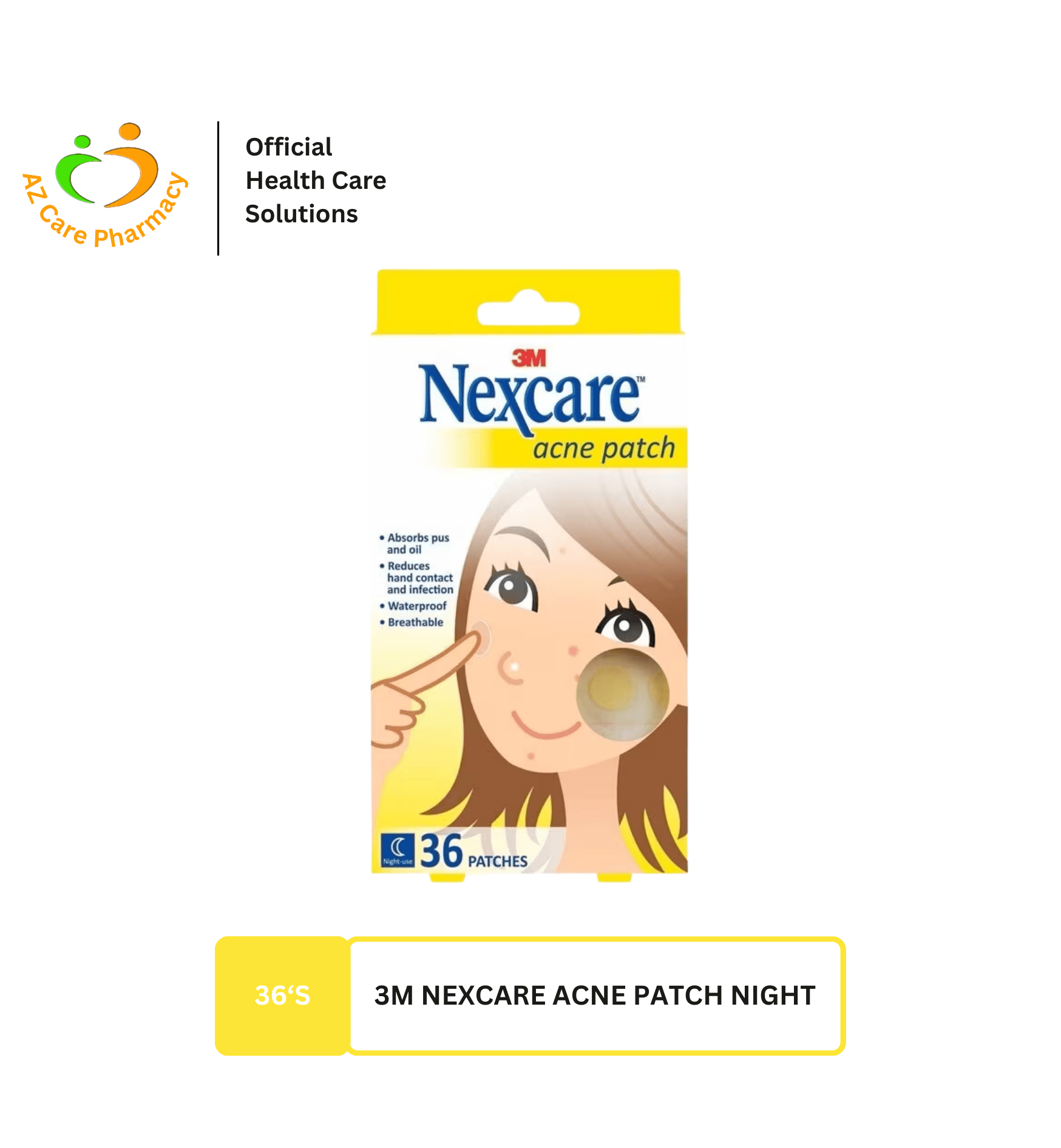 3M Nexcare Acne Patch Night 36s