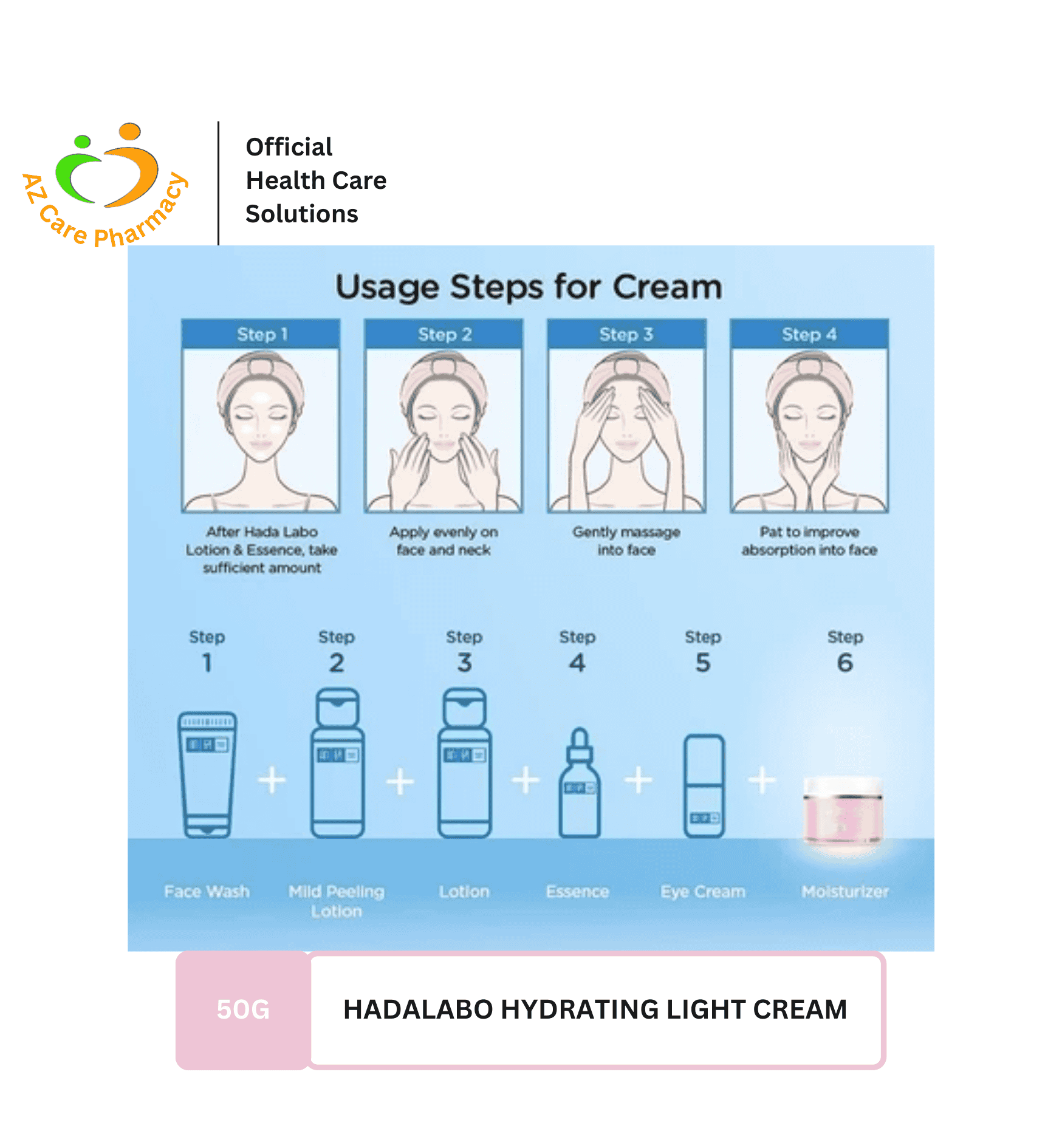 Hadalabo Hydrating Light Cream 50g - Image 6