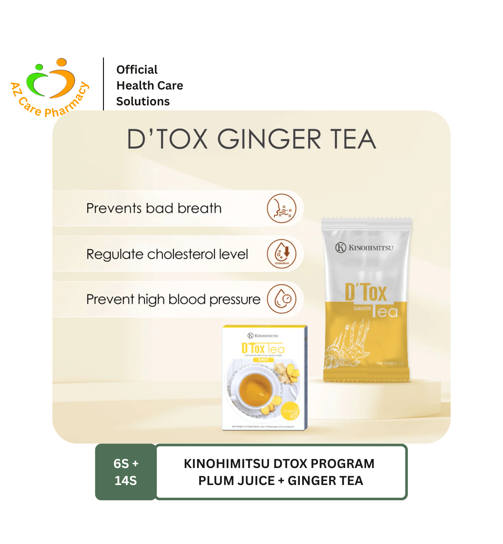 Kinohimitsu Dtox Program Plum Juice 6s + Ginger Tea 14s - Image 3