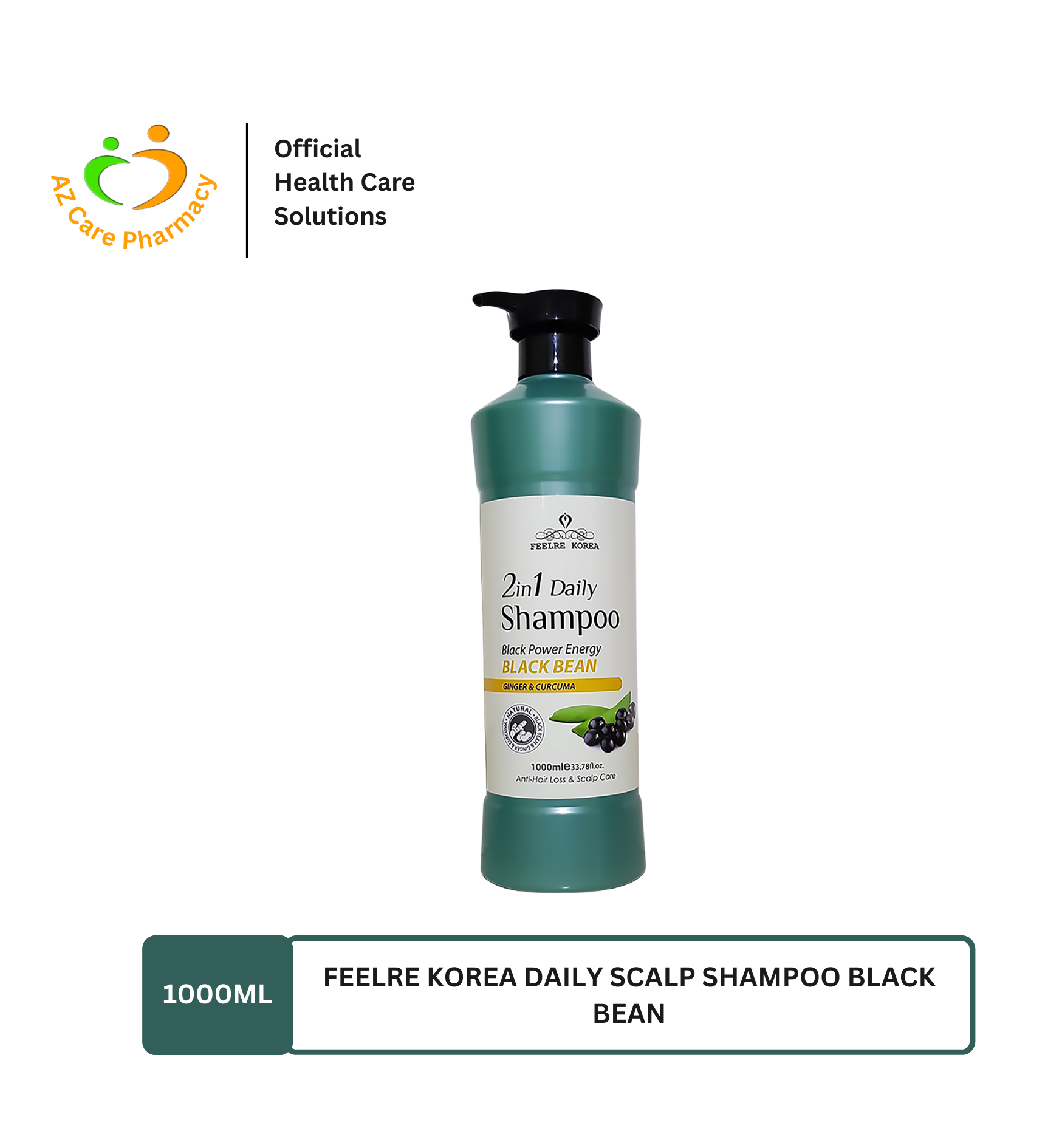 Feelre Korea Daily Scalp Shampoo Black Bean 1000ml