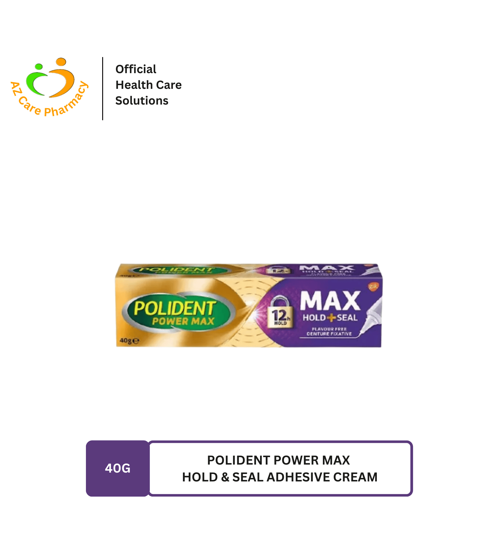 Polident Power Max Hold & Seal Adhesive Cream 40g