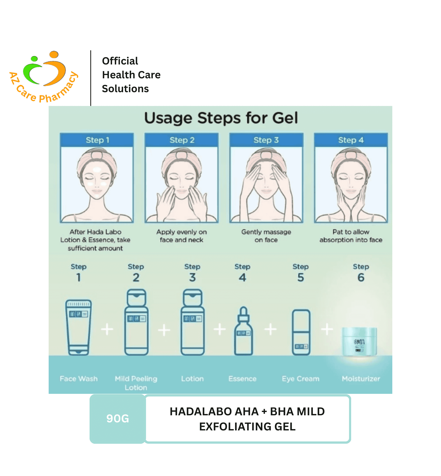 Hadalabo Aha+Bha Mild Exfoliating Gel 90g - Image 5