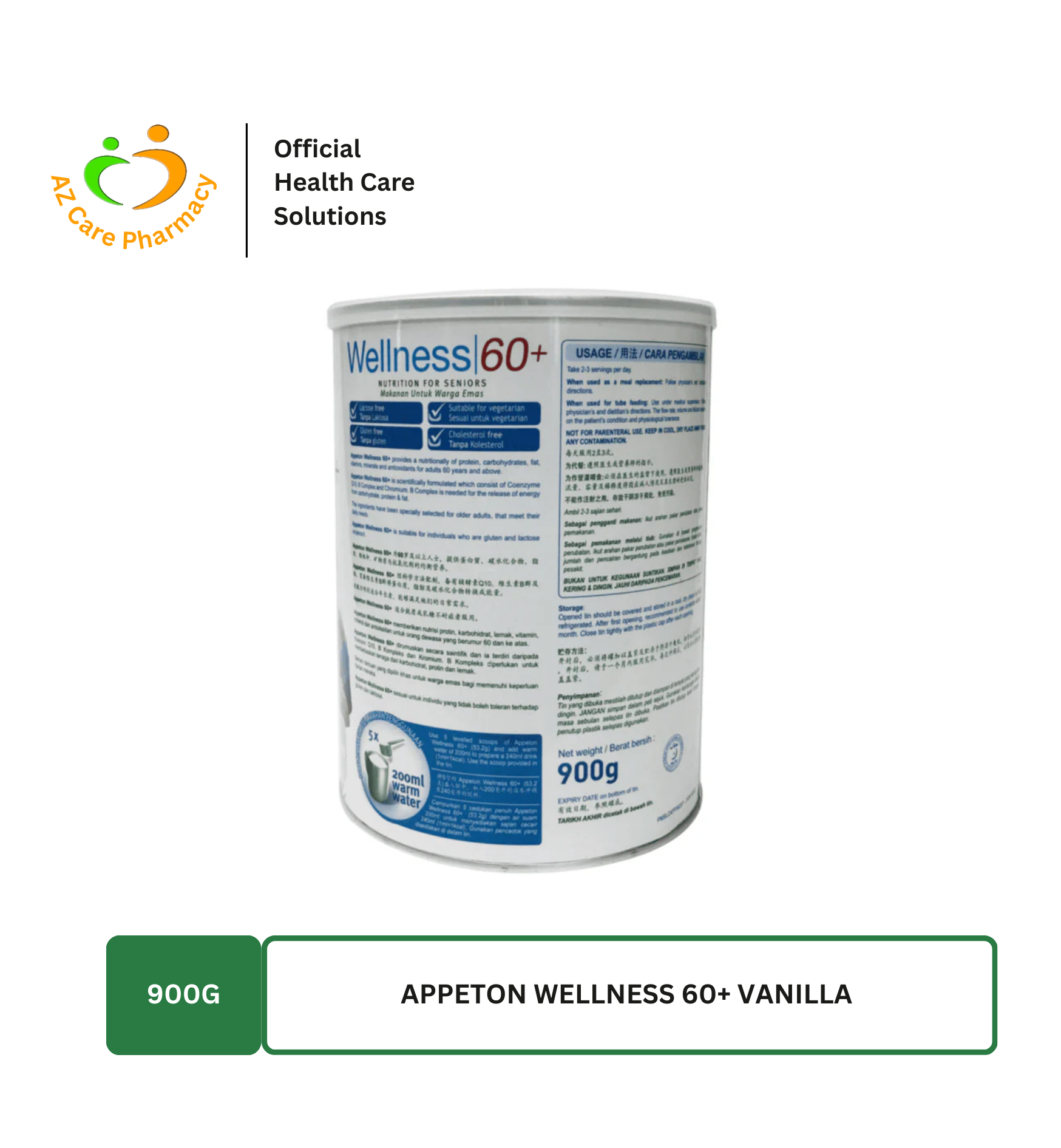 Appeton Wellness 60+ Vanilla 900g - Image 3