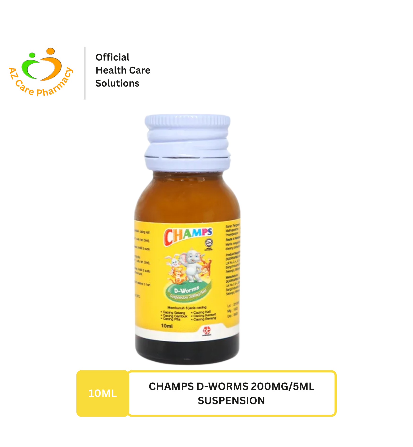 Champs D-Worms 200mg/5ml Suspension 10ml - Image 2