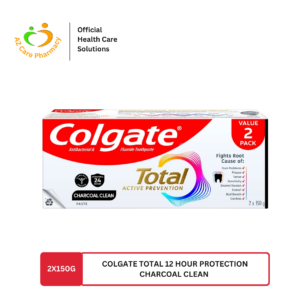 Colgate Total 12 Hour Protection Charcoal Clean 2X150g
