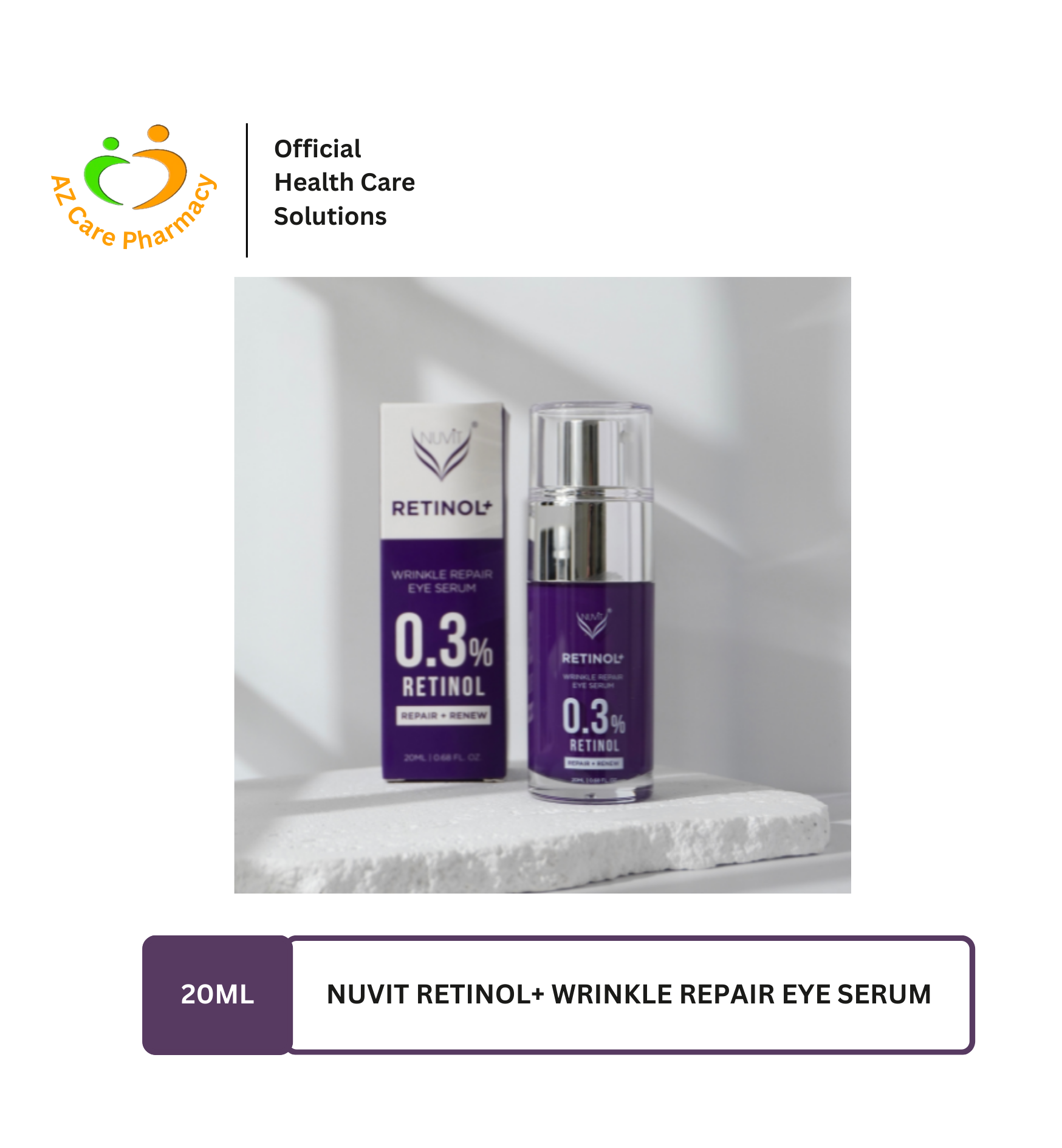 Nuvit Retinol+ Wrinkle Repair Eye Serum 20ml - Image 4