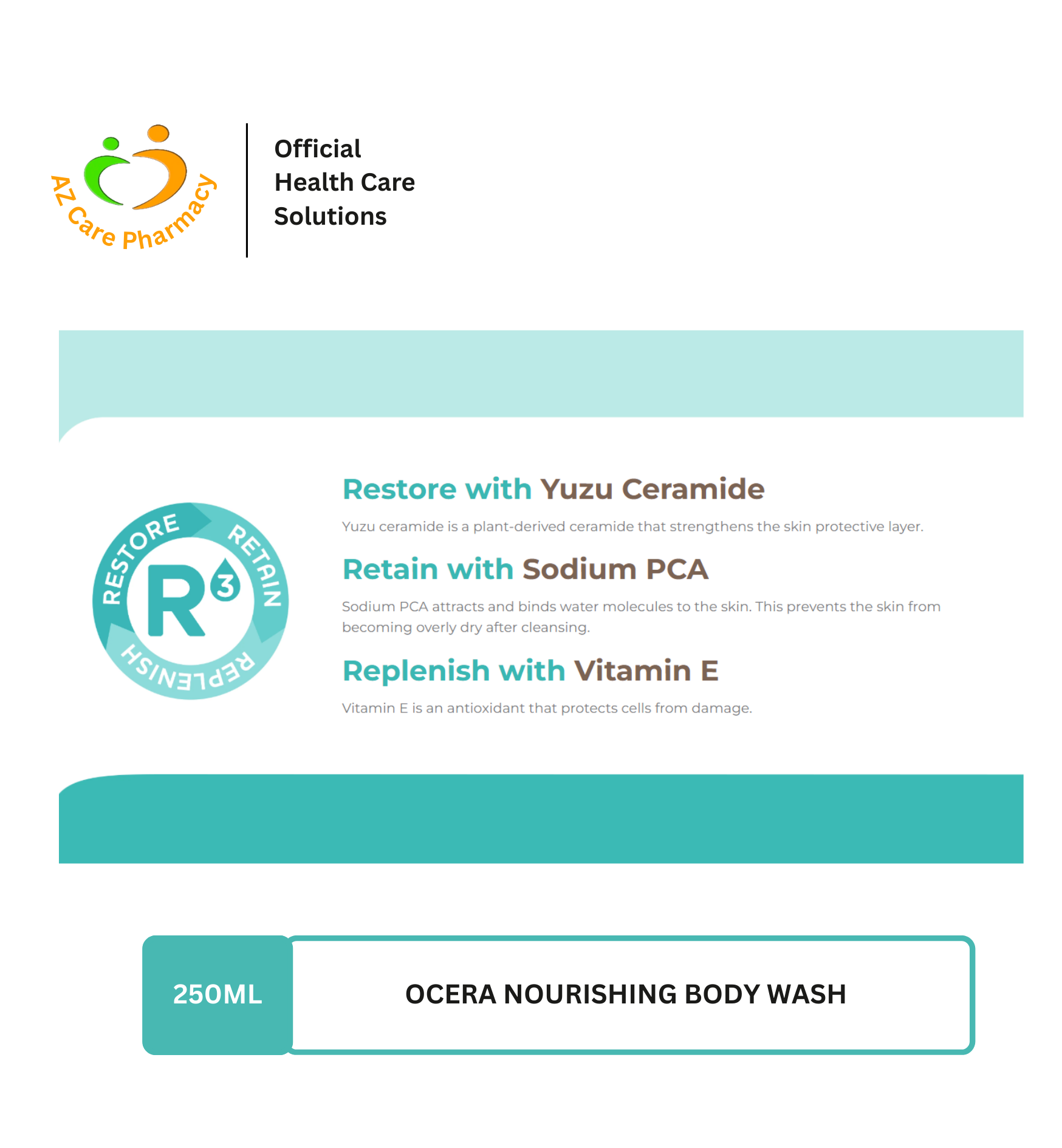 Ocera Nourishing Body Wash 250ml - Image 3