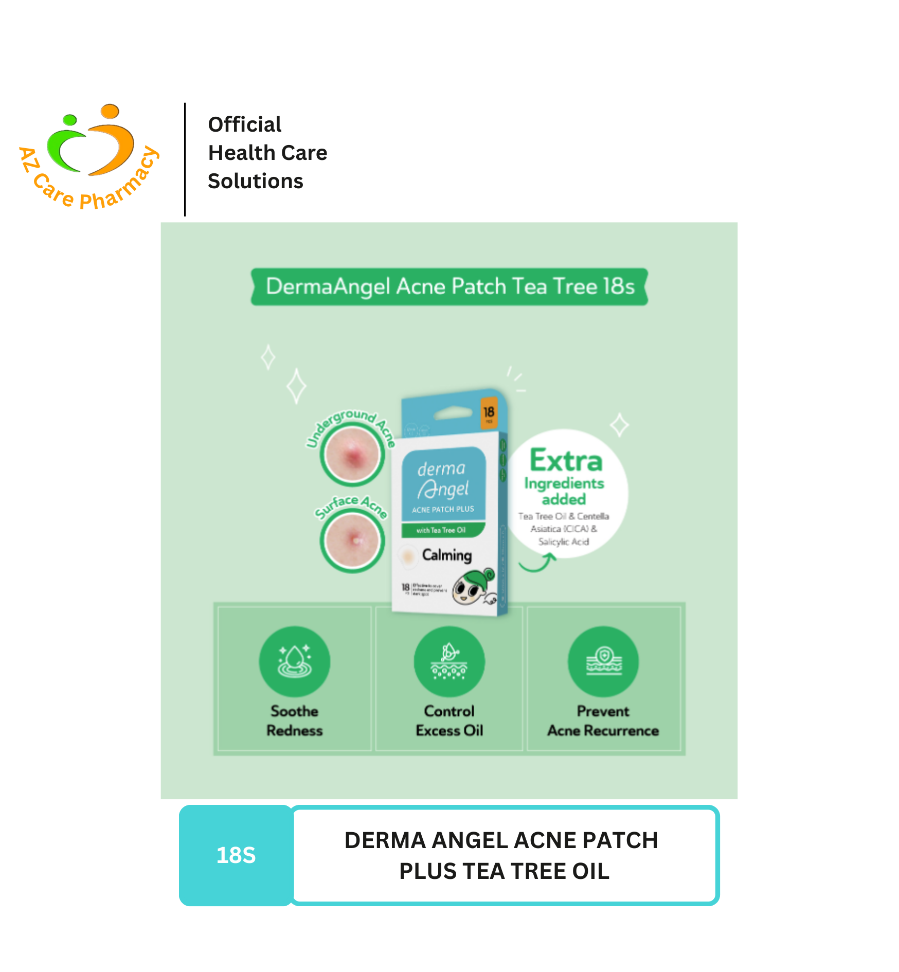 Derma Angel Tea Tree Oil Acne Patch 18s - Image 3