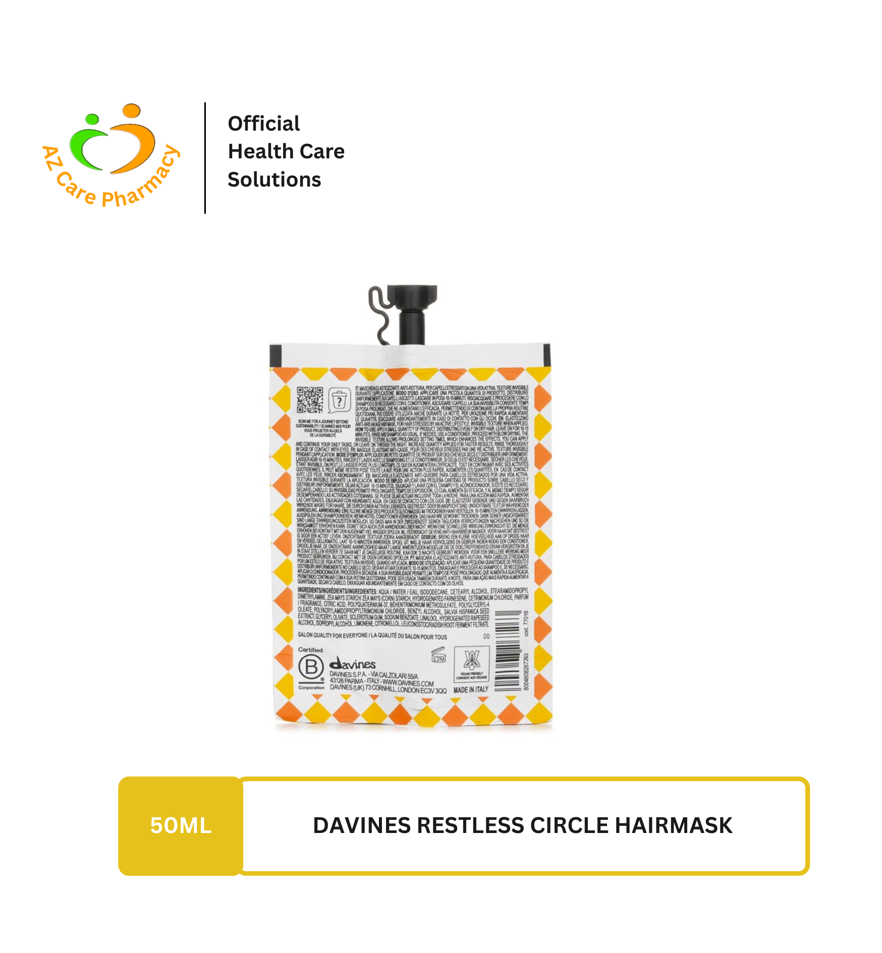 Davines Restless Circle Hair Mask 50ml - Image 4