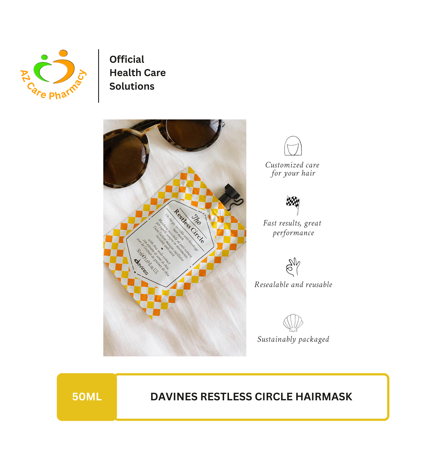 Davines Restless Circle Hair Mask 50ml - Image 5