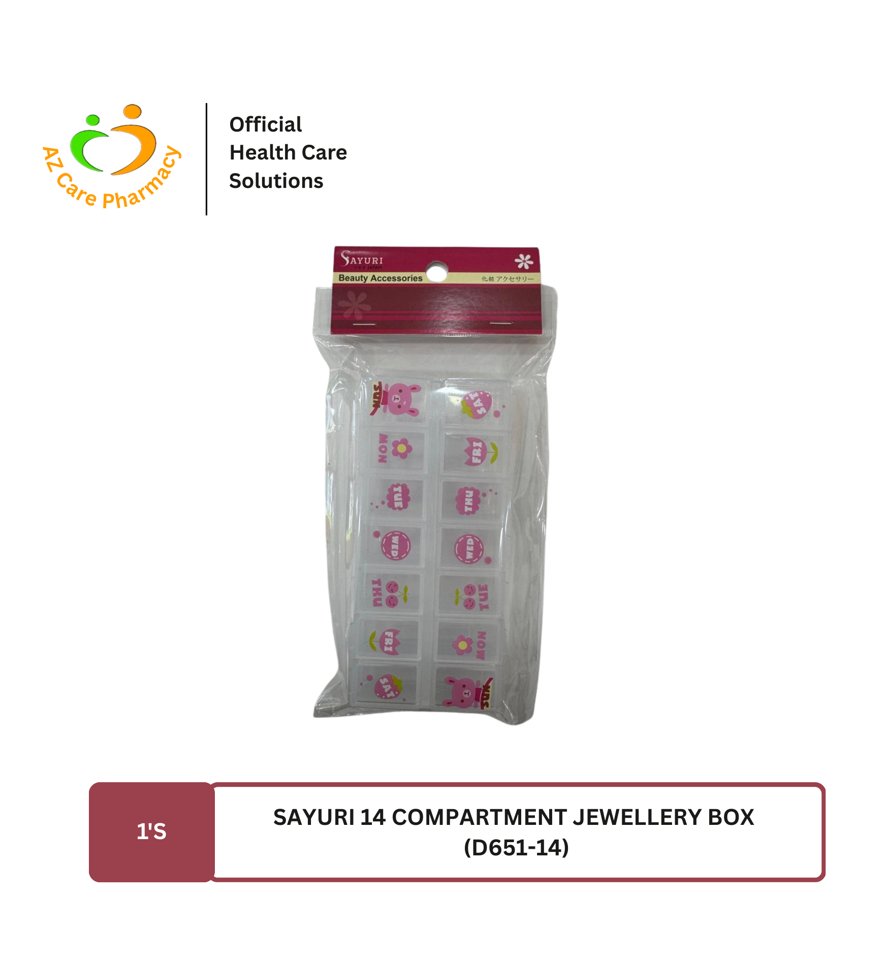 Sayuri 14 Compartment Jewellery Box (D651-14) 1s