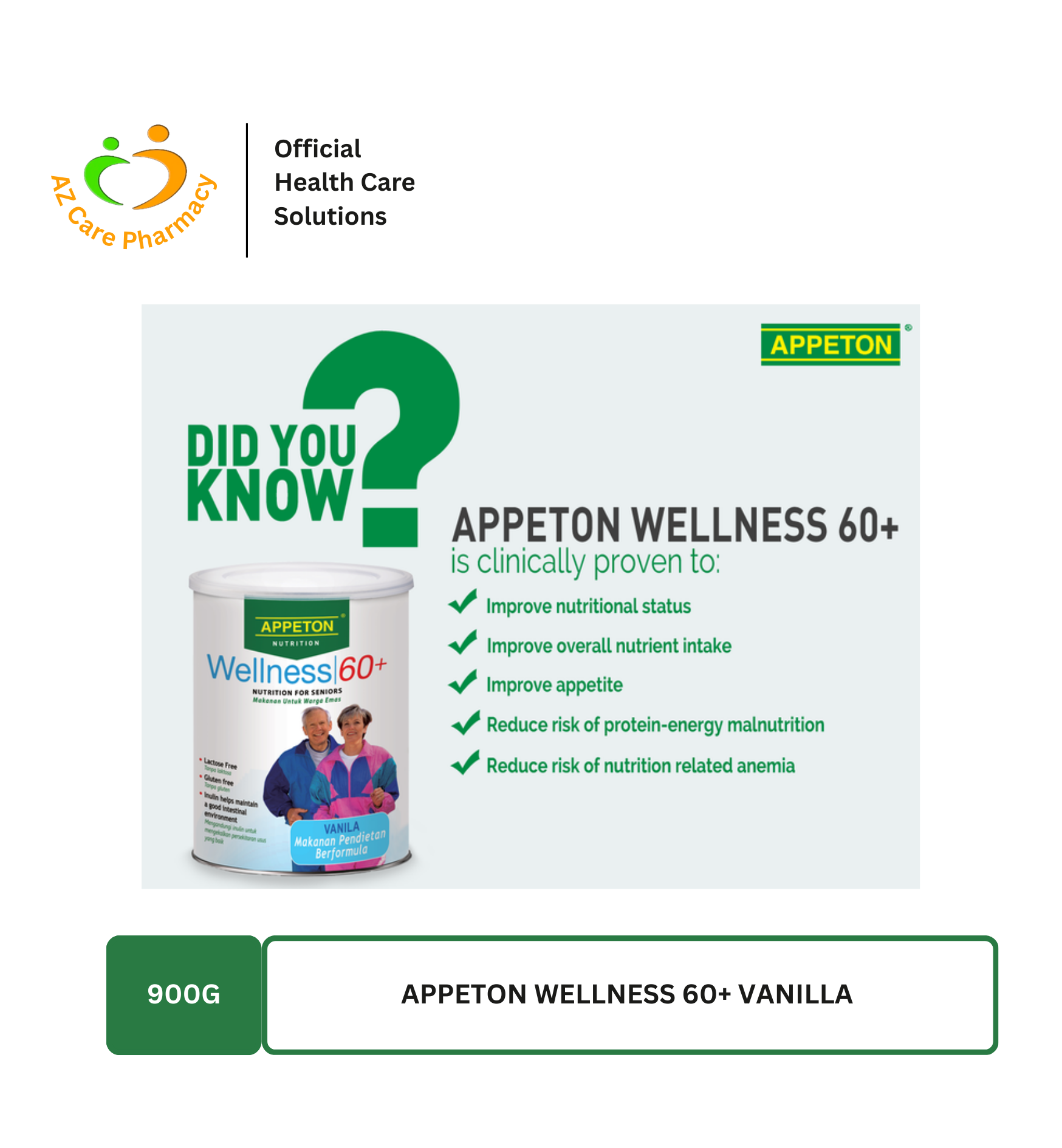Appeton Wellness 60+ Vanilla 900g - Image 4