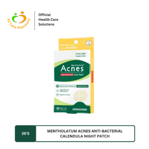 Mentholatum Acnes Anti-Bacterial Calendula Night Patch 36s