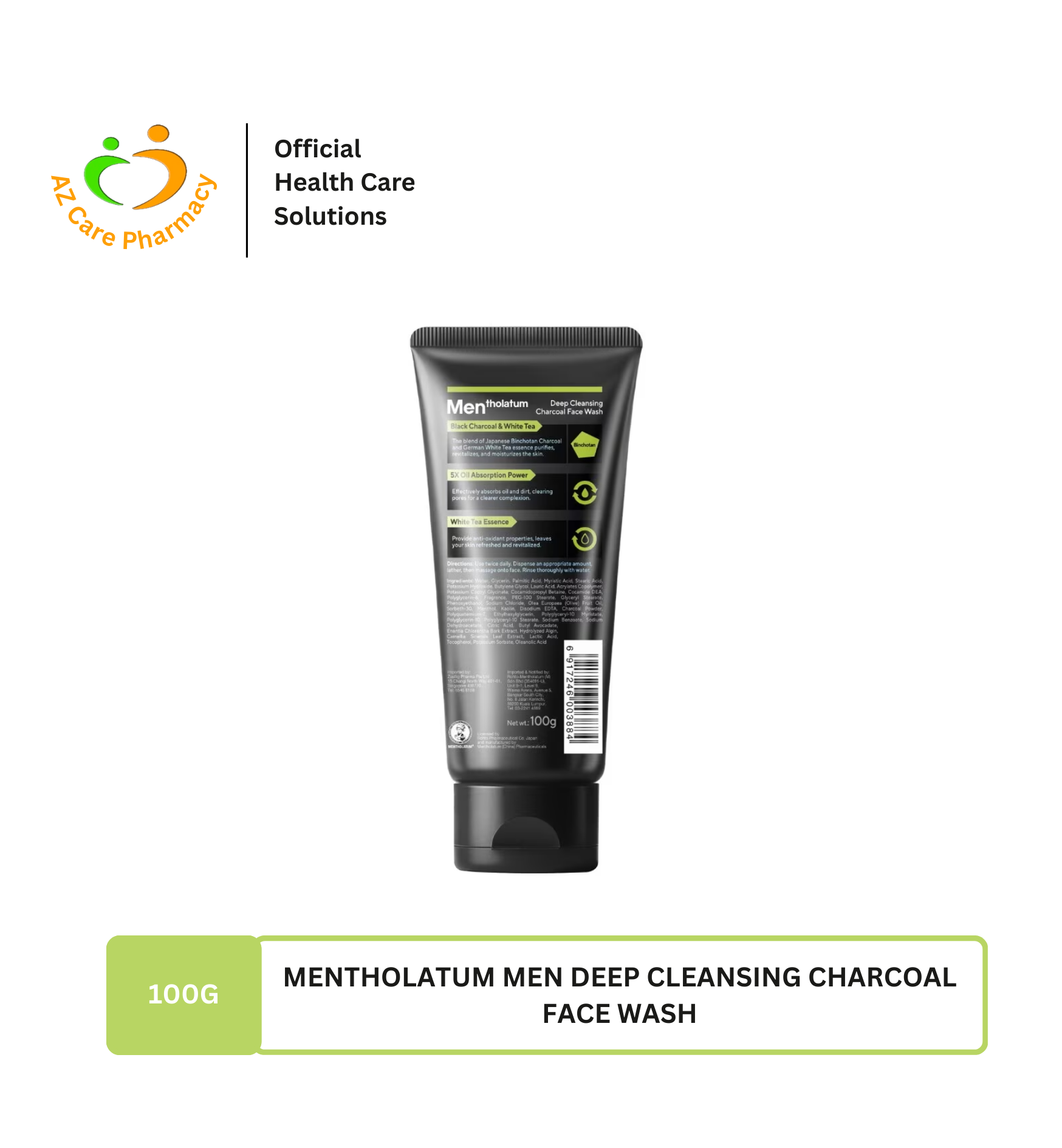 Mentholatum Men Deep Cleansing Charcoal Face Wash 100g - Image 3