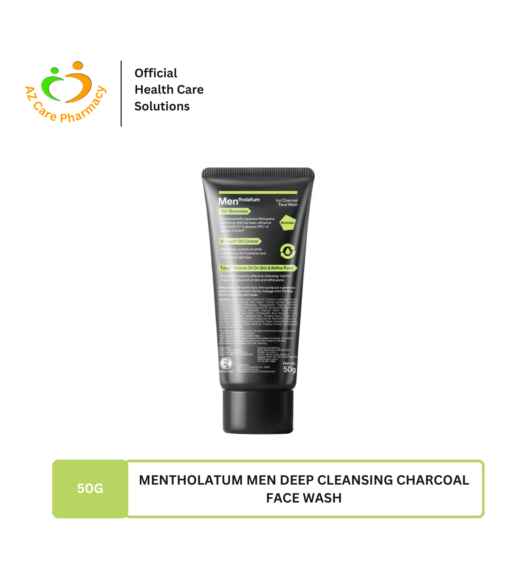 Mentholatum Men Deep Cleansing Charcoal Face Wash 50g - Image 3