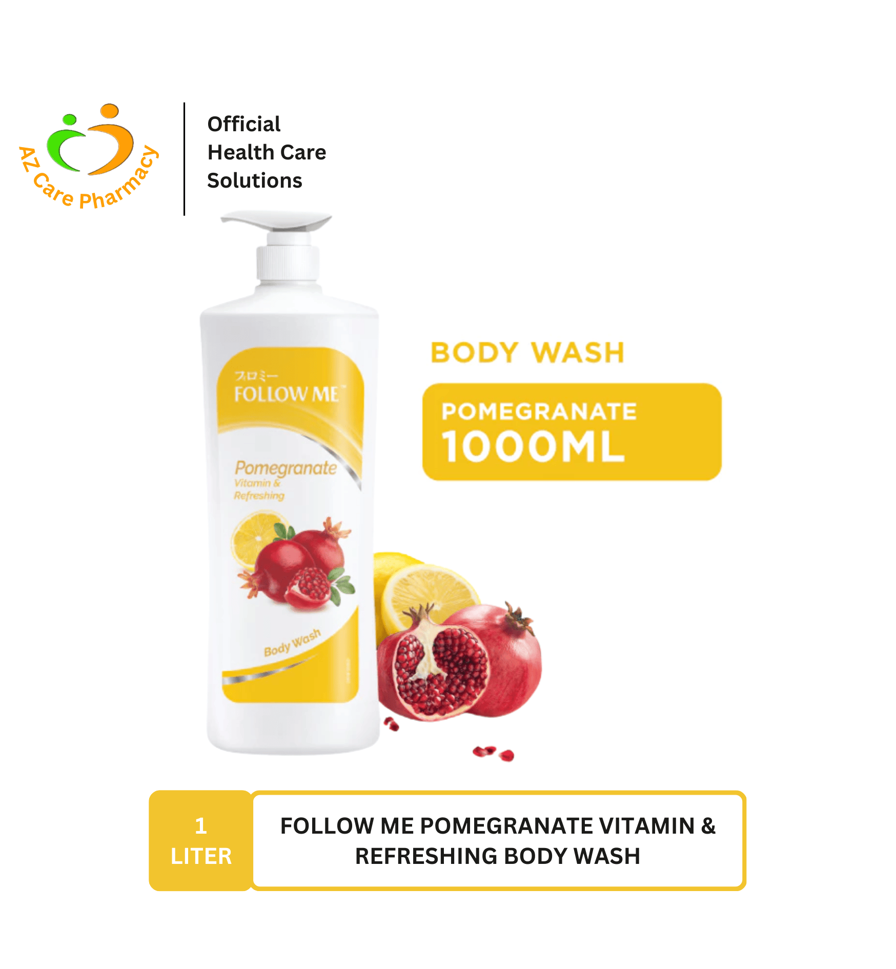 Follow Me Pomegranate Vitamin & Refreshing Body Wash 1L