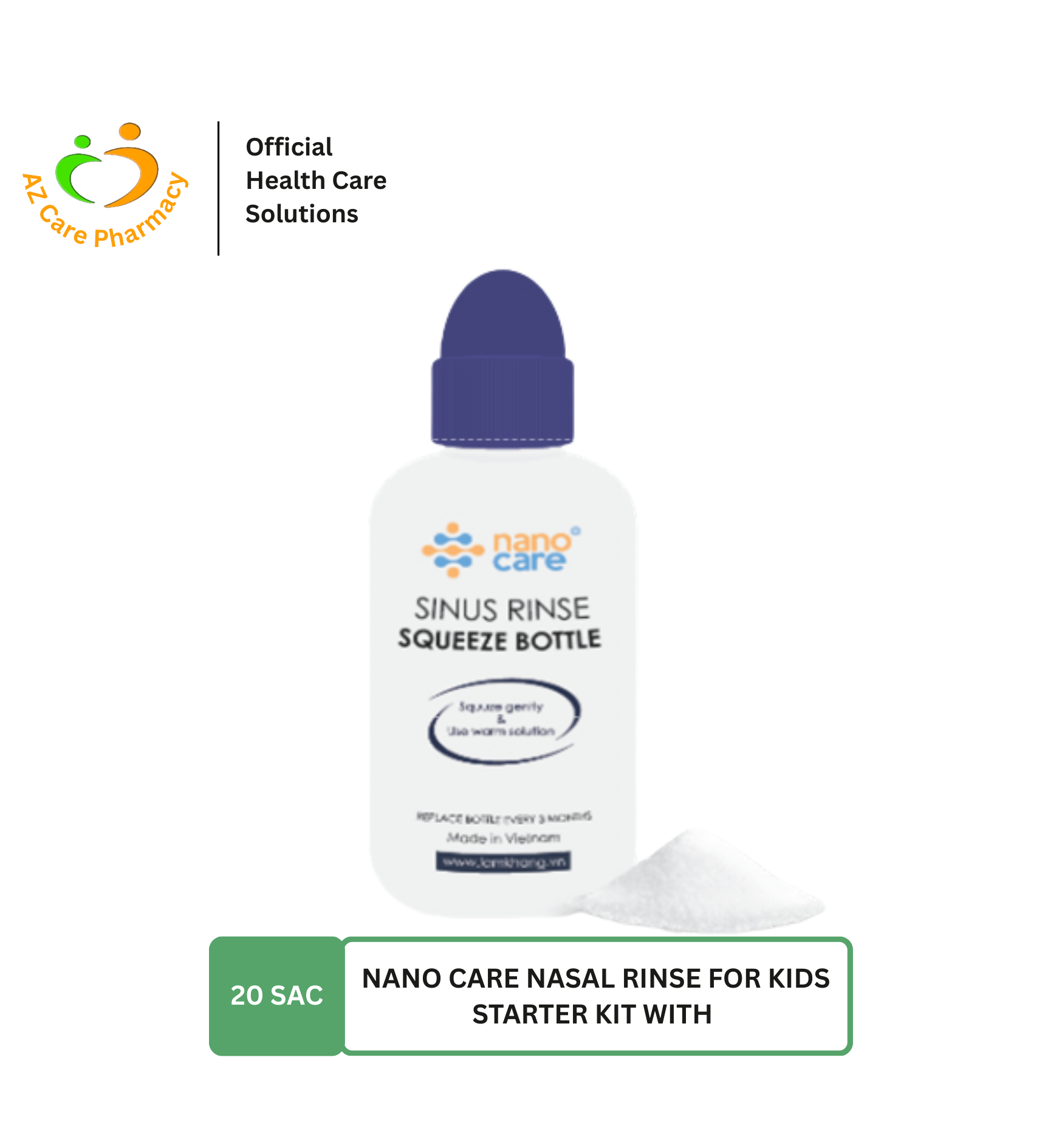 Nano Care Nasal Rinse For Kids Starter Kit With 20 Sachets - Image 2