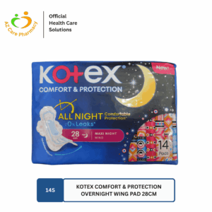 Kotex Comfort & Protect Maxi Night Wing 28cm 14s