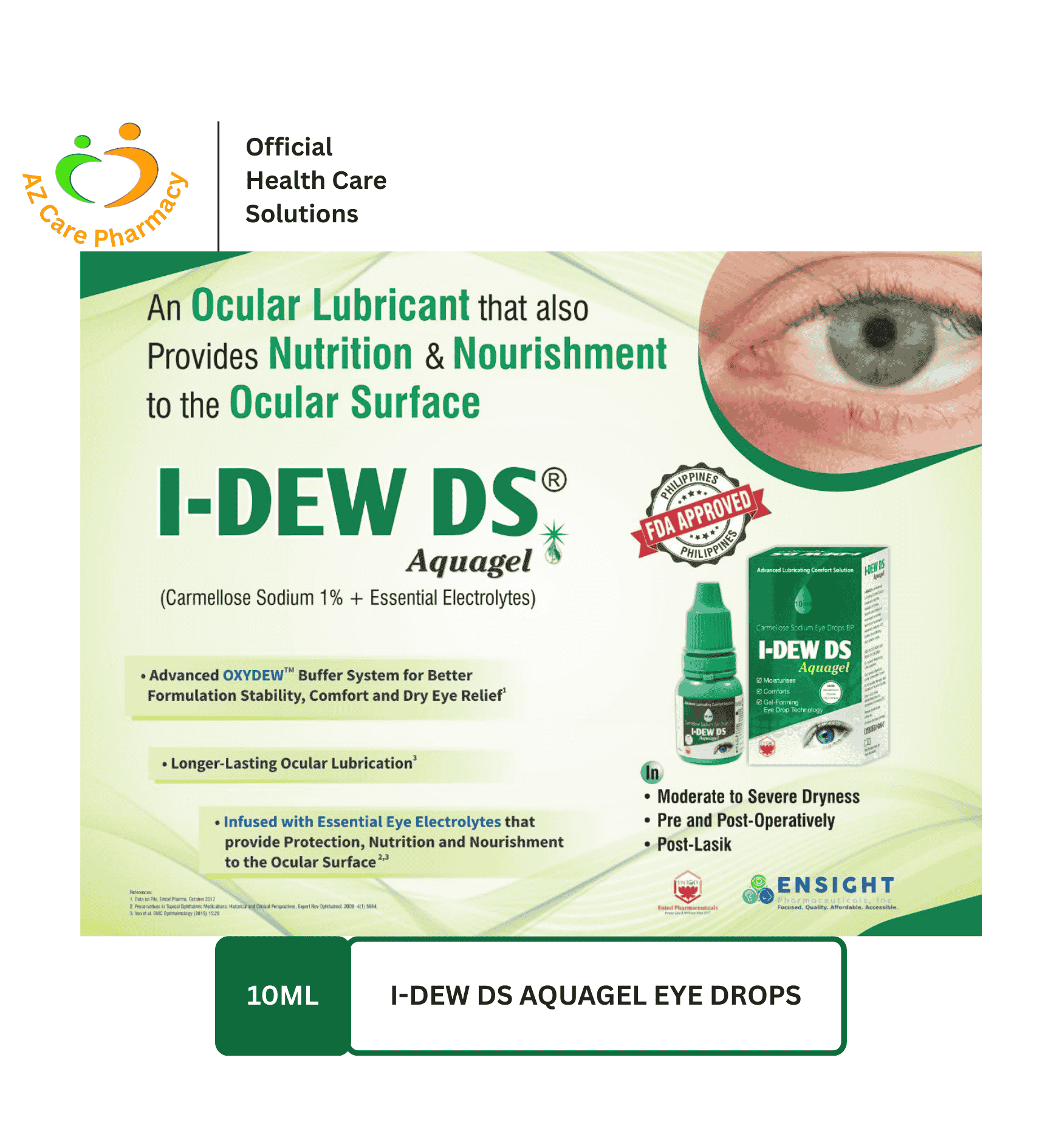 I-Dew DS Aquagel Eye Drops 10ml - Image 2