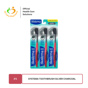 Systema Toothbrush Silver Charcoal 3s