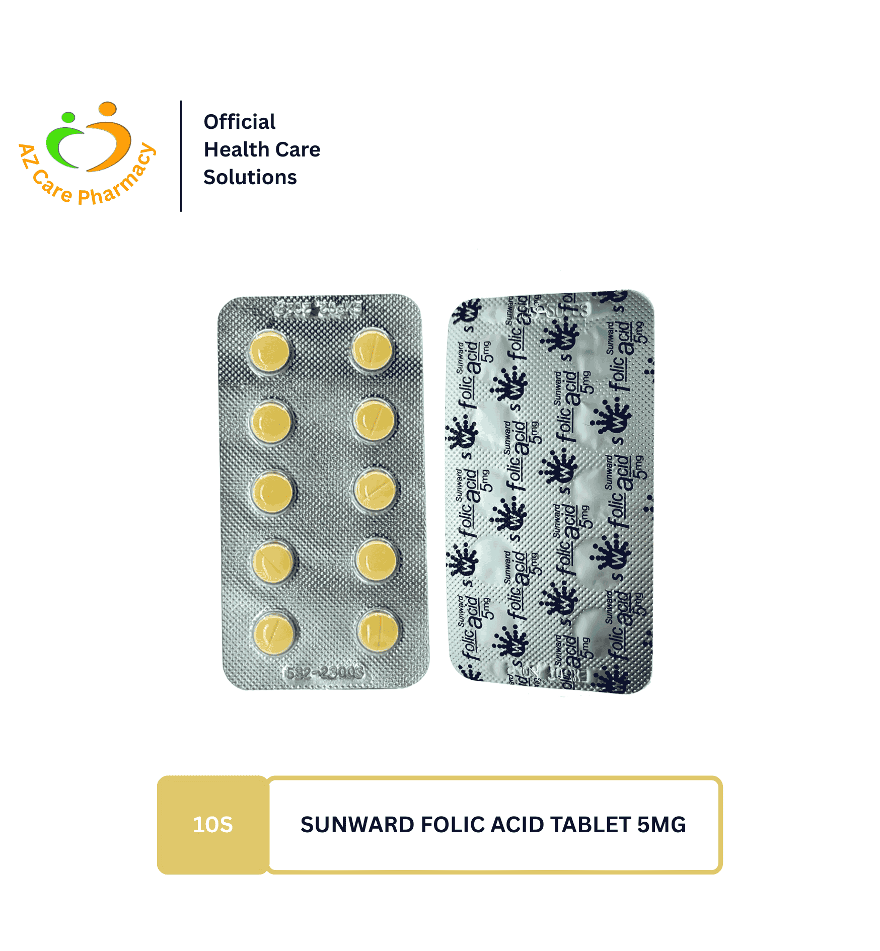 Sunward Folic Acid 5mg Tablets 10s